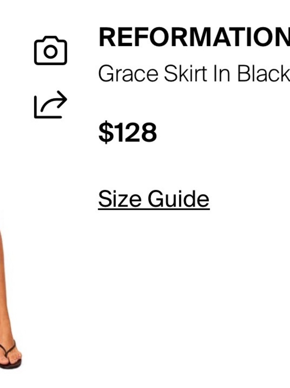 Reformation Black Mini Grace Skirt rayon blend sizes 2 - Picture 1 of 10